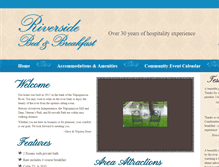 Tablet Screenshot of indeeriversidebb.com